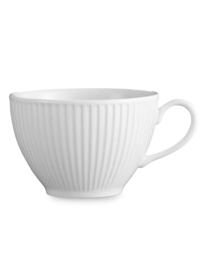 Pillivuyt Plisse Porcelain Breakfast Cup 4-piece Set In White