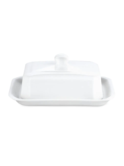 Pillivuyt Collection Generale Porcelain Butter Tray & Cover, European Style In White
