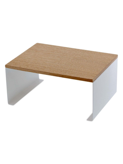 Yamazaki Wooden Stackable Countertop Shelf In White