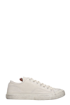 Acne Studios Off-white Canvas Low-top Sneakers In Beige