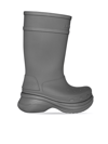 Balenciaga Grey Crocs Edition Rubber Boots In Grafite