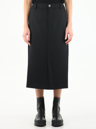 Balenciaga Longuette Double Skirt - Atterley In Black