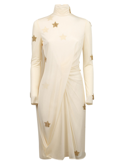 Burberry Star-pattern Dress In White