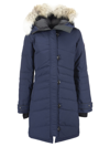 Canada Goose Lorette - Parka With Hood And Fur Coat In Blue