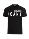 Dsquared2 Printed Cotton Jersey T-shirt In Black