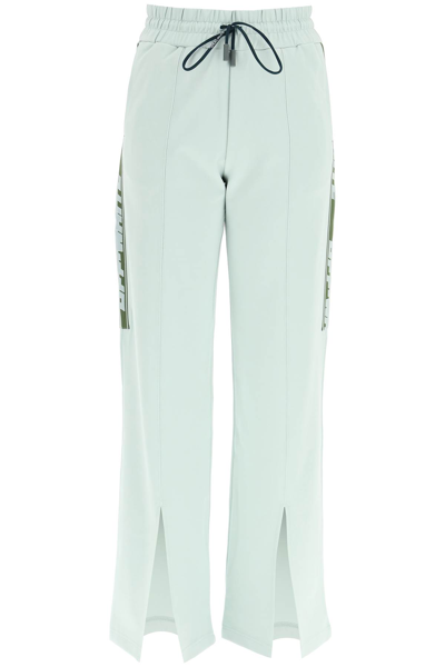 Off-white Off White Sports Trousers With Slit In Light Grey No Colour (green)