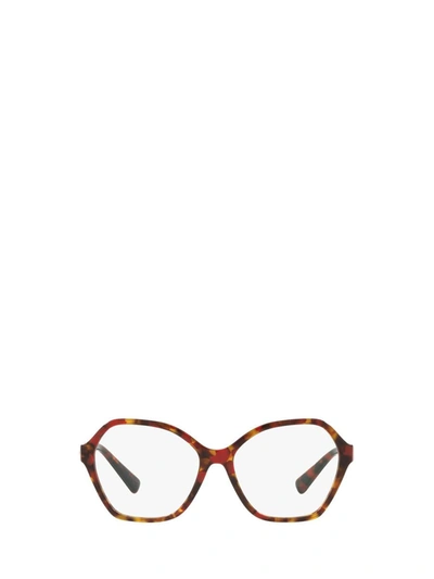 Valentino Garavani Va3073 Red Havana Female Eyeglasses
