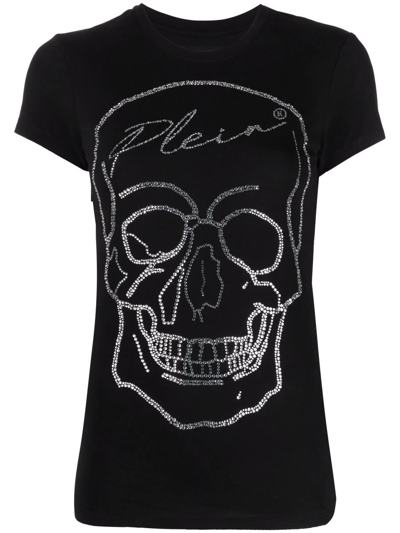 Philipp Plein Skull Logo印花t恤 In Black