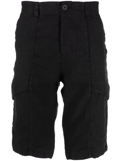 Transit Linen Blend Bermuda Shorts In Black
