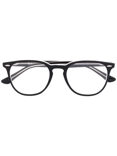 Ray Ban Rb7159 Square-frame Glasses In Schwarz