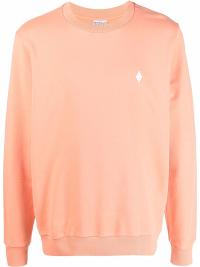 Marcelo Burlon County Of Milan Logo Motif Sweatshirt In Orange