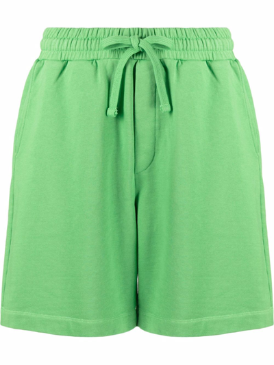 Nanushka Elasticated-waistband Cotton Shorts In Green