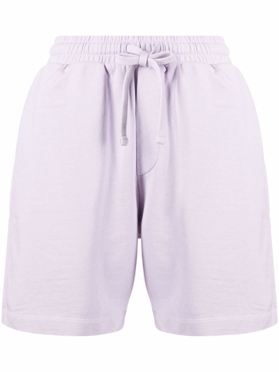 Nanushka Drawstring Organic-cotton Shorts In Purple