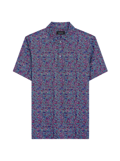 Bugatchi Men's Ooohcotton Tech Abstract Polo Shirt In Pink Multi