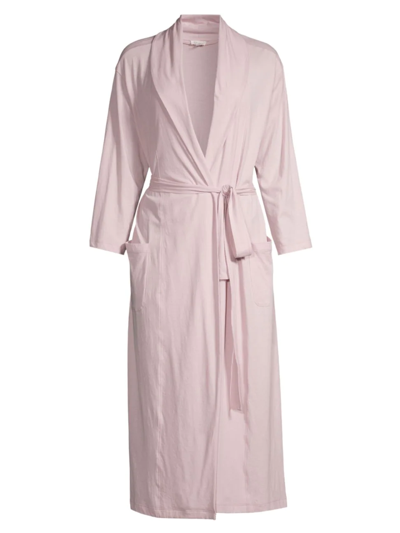 Skin Carina Long Robe In Pink Clay