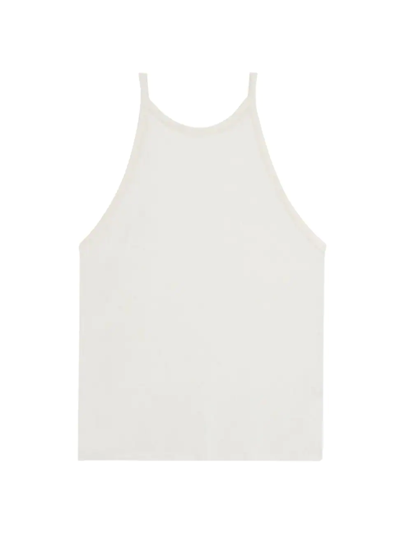 Theory Cropped Halter Top In White