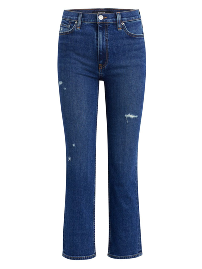 Hudson Remi Flared Ankle-crop Jeans In Quince