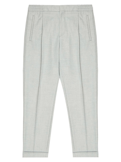 Reiss Brighton Pleated Trousers In Soft Grey