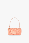 Staud Bean Small Leather Handbag In Grapefruit