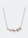 Ariana Rabbani Flower & Diamond Necklace In Pink