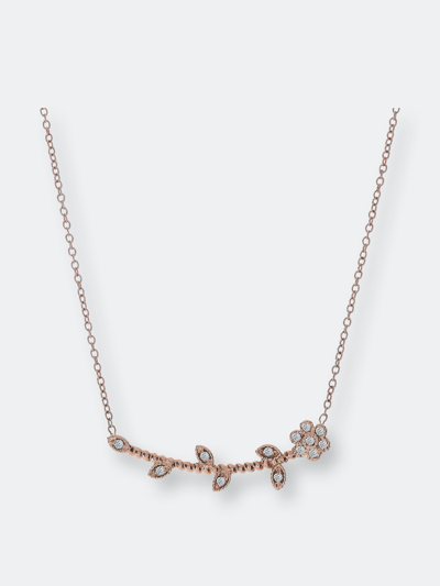 Ariana Rabbani 14k Rose Gold Diamond Necklace In White