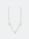 Ariana Rabbani Three Diamond Bezel-set Gold Heart Necklace