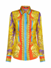 VERSACE VERSACE BAROQUE PRINTED LONG SLEEVED BUTTONED SHIRT