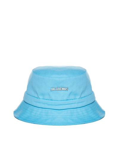 Jacquemus Le Bob Gadjo Cotton Canvas Bucket Hat In Red