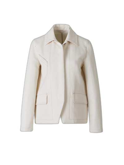 Max Mara Button Detailed Long In White