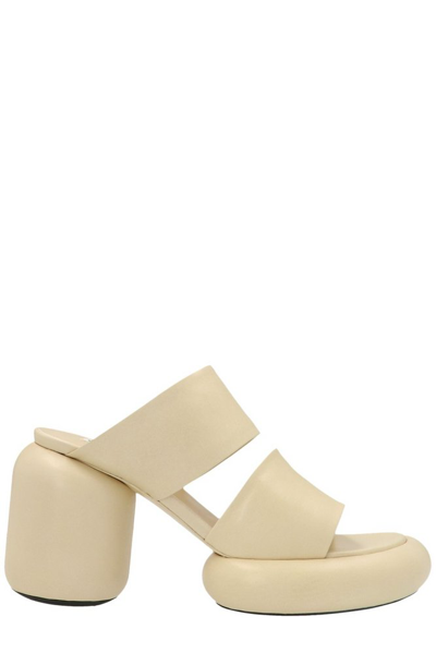 Jil Sander Block-heel Slip-on Mules In White