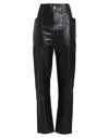 ISABEL MARANT ÉTOILE MARANT ÉTOILE WOMAN PANTS BLACK SIZE 8 POLYURETHANE, VISCOSE