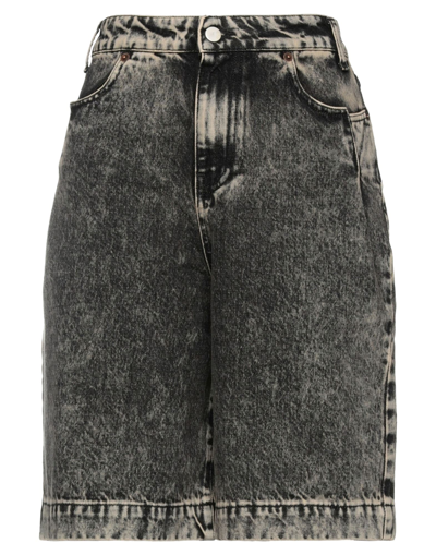 Solotre Denim Shorts In Grey