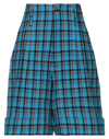 Solotre Woman Shorts & Bermuda Shorts Azure Size 4 Cotton In Blue