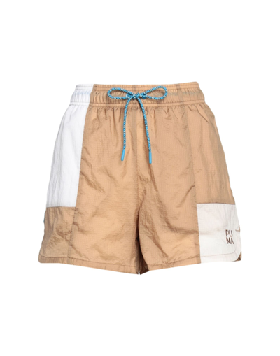 Puma Infuse Fashion Woven Shorts Woman Shorts & Bermuda Shorts Camel Size Xs Nylon, Polyester In Beige