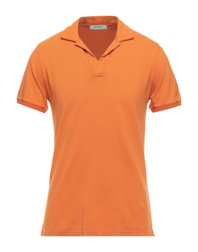 Alpha Studio Polo Shirts In Orange