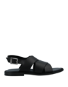 BALDININI BALDININI MAN SANDALS BLACK SIZE 6 CALFSKIN