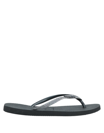 Havaianas Toe Strap Sandals In Black