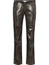 Miaou Rex Snake Print Faux Leather Trousers In Grün