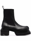 RICK OWENS BEATLE BALLAST LEATHER BOOTS