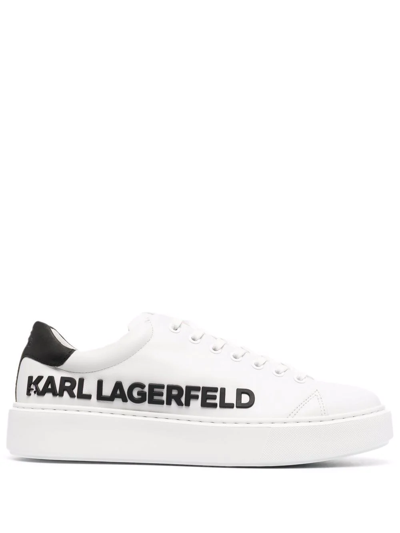 Karl Lagerfeld Karl Injekt Embossed-logo Low-top Sneakers In White
