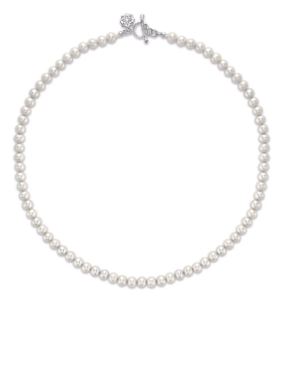 Dower & Hall Pearl-detail Necklace In Silber
