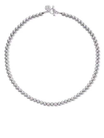 Dower & Hall Pearl-detail Necklace In Silber