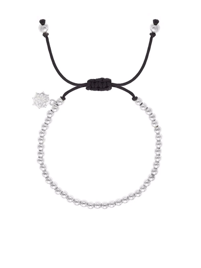 Dower & Hall Black Misanga Silver Bracelet