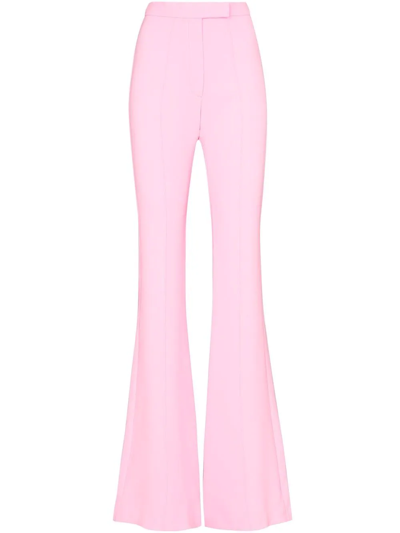Alex Perry Renee High-rise Flared Trousers In Pink