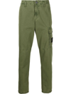 STONE ISLAND COMPASS-PATCH CARGO-POCKET STRAIGHT-LEG TROUSERS