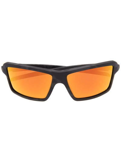 Oakley Cables Rectangular-frame Sunglasses In Schwarz