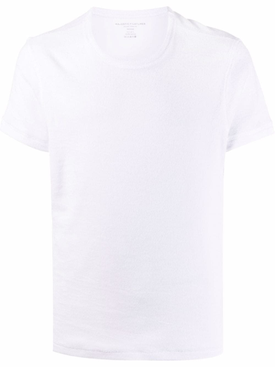 Majestic Short-sleeve Cotton T-shirt In White
