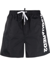Dsquared2 Logo-print Swim Shorts In Schwarz