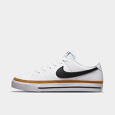 Nike Little Boys Court Legacy Stay-put Closure Casual Sneakers From Finish Line In White