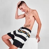 Vans Pride Collection Striped Volley Shorts In Black/rainbow